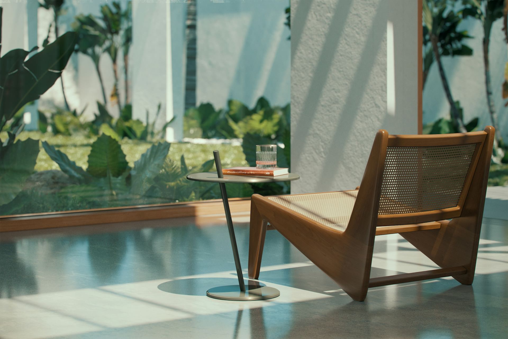 Sol minéral Cembase en intérieur contemporain — photo : Alexandru Ciubotaru